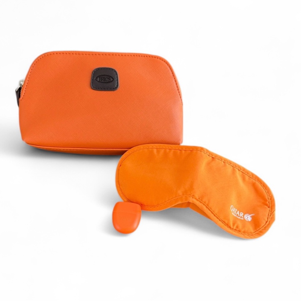 BRIC’S Milano x Qatar Airways Amenity Bag. Empty Just Sleep Mask & Little Case.